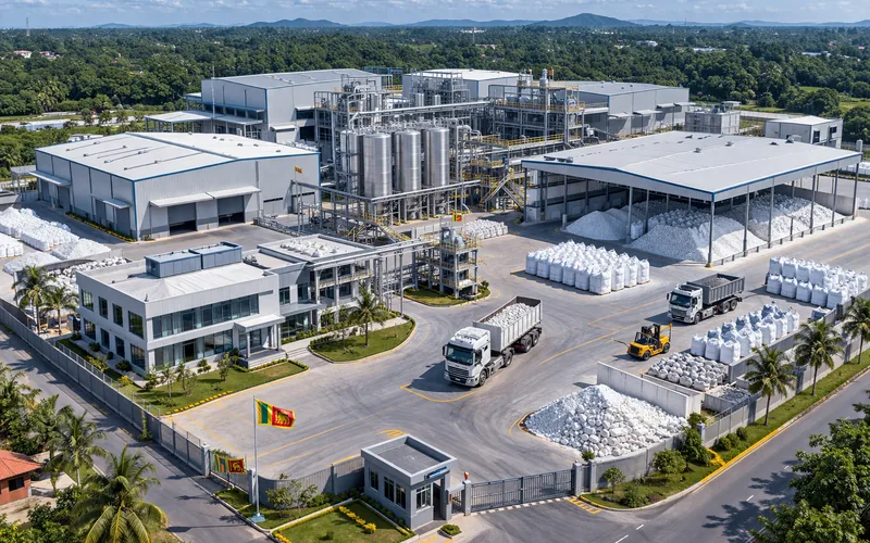 Aerial view of Max Minerals quartz processing facility